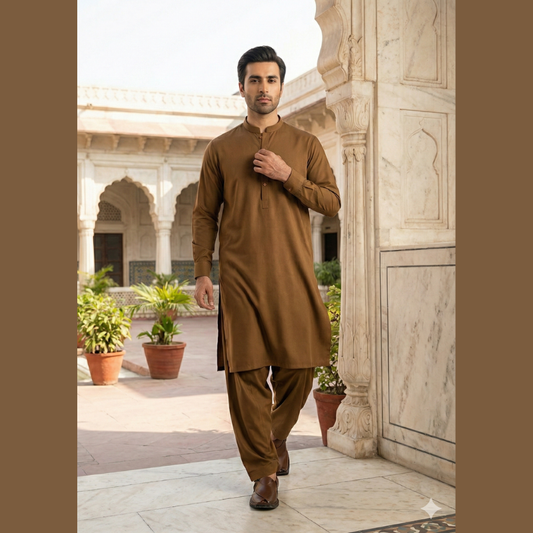 Men’s Wash & Wear Shalwar Kameez – Stitched | Ready to Wear