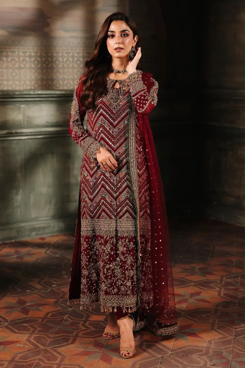 Luxury Chiffon Suit with Adda Work & Net Dupatta