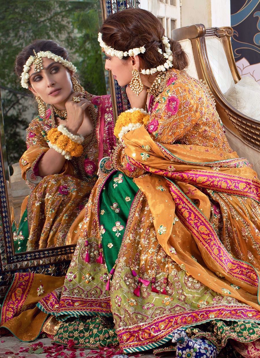 Pakistani Bridal Farshi Lehenga with Zardozi & Dabka Work – Wedding Wear