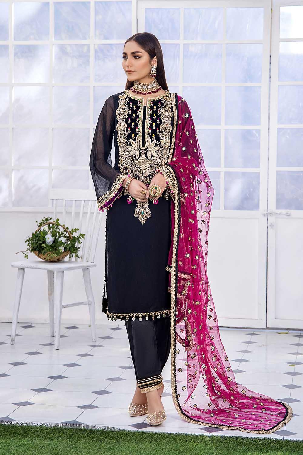 Luxury Pret with Dabka Hand Work on Crinkle Chiffon