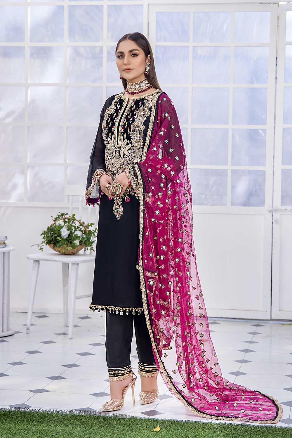Luxury Pret with Dabka Hand Work on Crinkle Chiffon