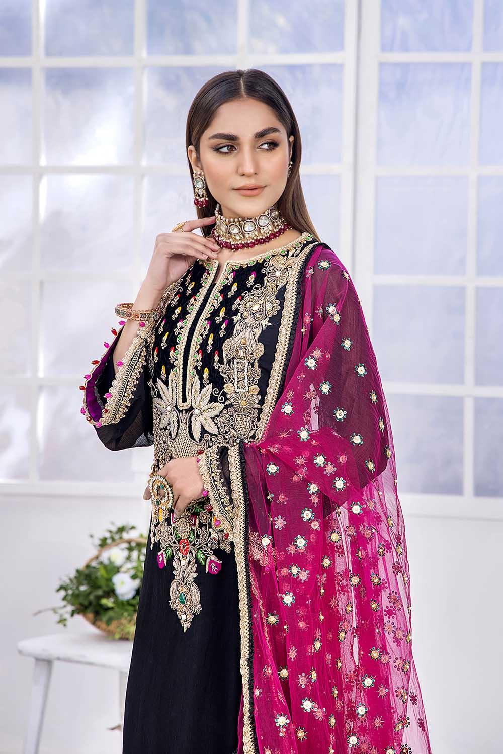 Luxury Pret with Dabka Hand Work on Crinkle Chiffon