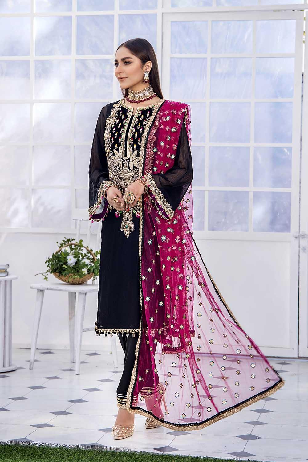 Luxury Pret with Dabka Hand Work on Crinkle Chiffon