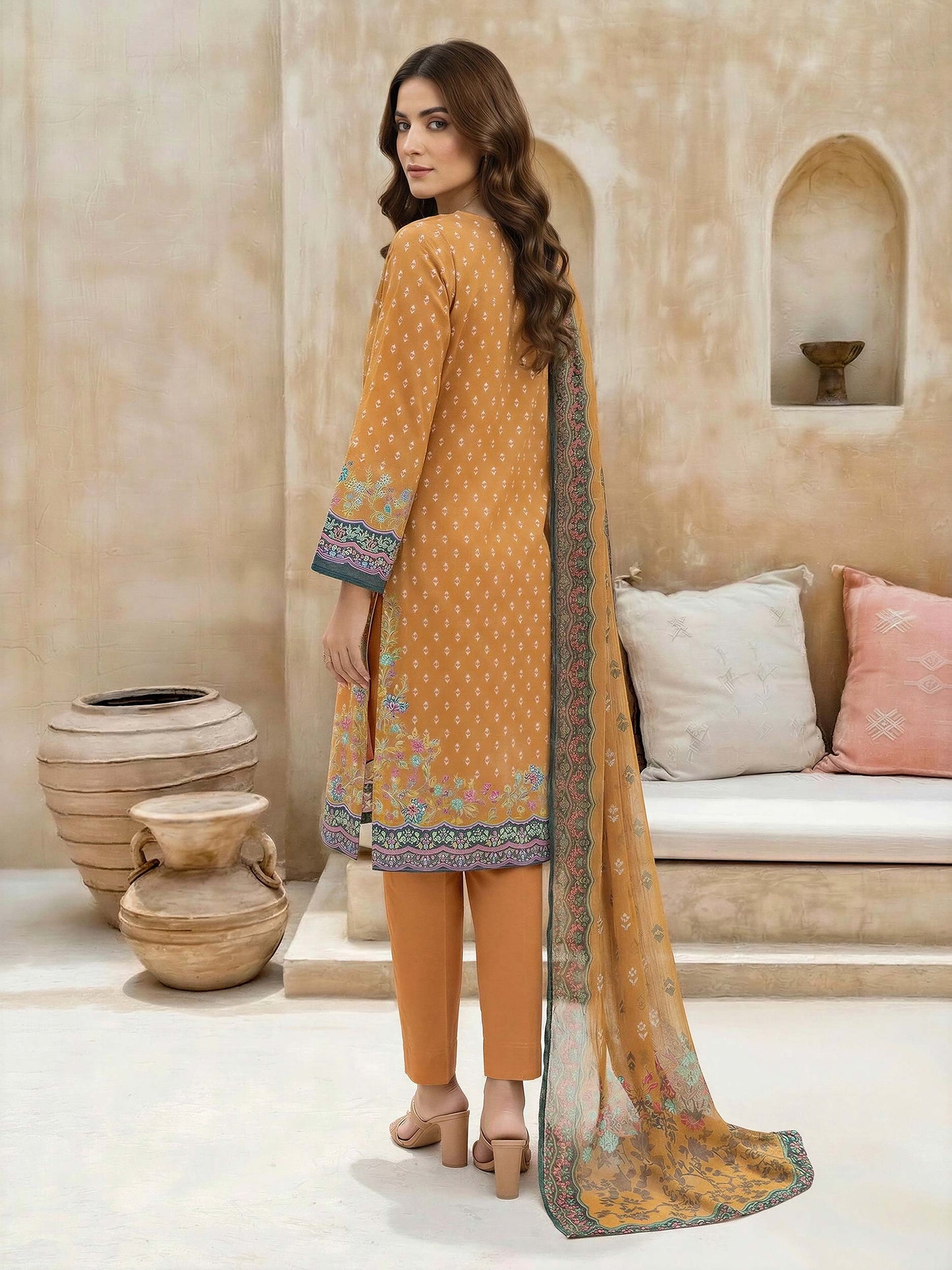 3 Piece Lawn Suit- Printed (Stitched)