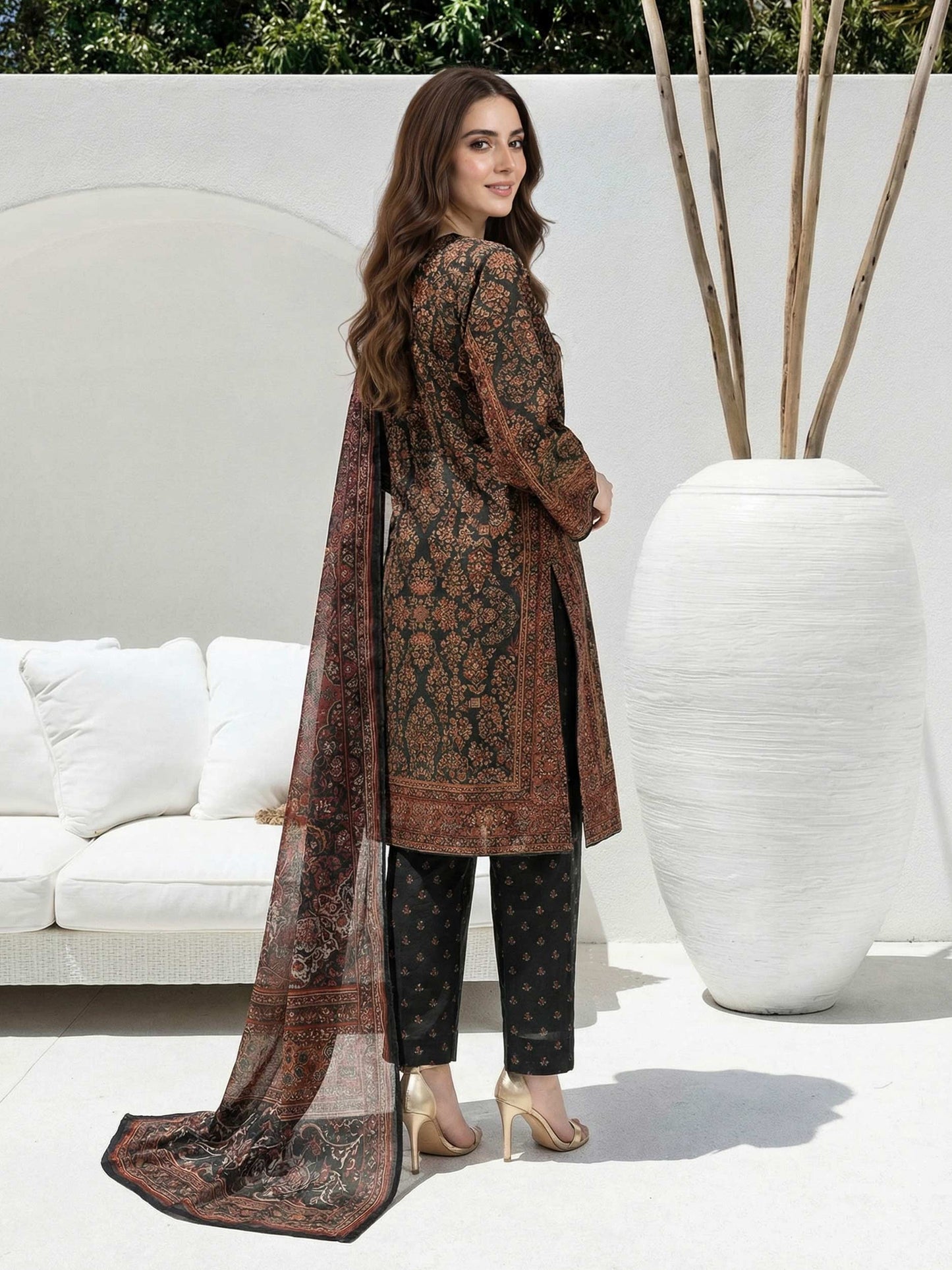 3 Piece Lawn Suit- Printed (Stitched)