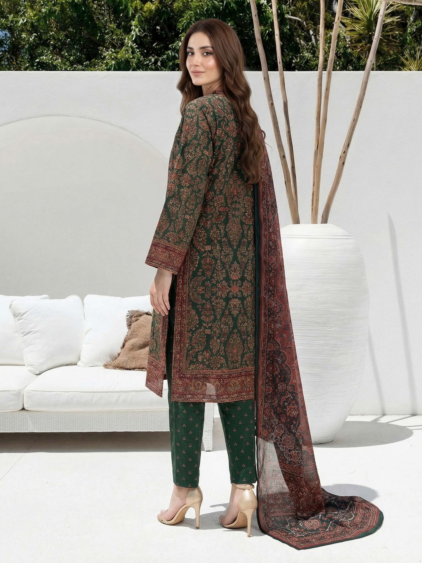 3 Piece Lawn Suit- Printed (Stitched)