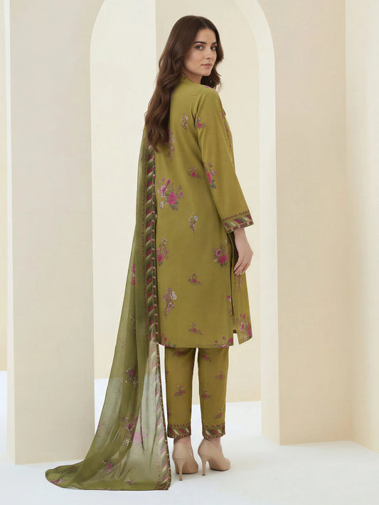 3 Piece Lawn Suit- Printed (Stitched)