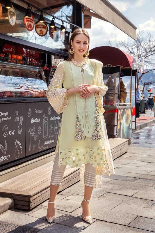 Fancy Lawn 3 Piece Stitched Shalwar Kameez (Style 1) - Shalwar Kameez by Eastern Clozet