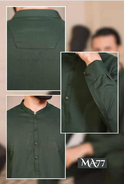 Men’s Dark Green Pakistani Kurta Shalwar Suit