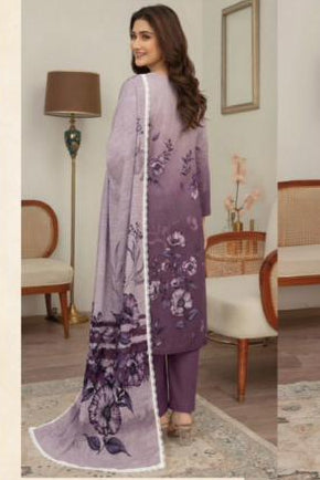 Embroidered Lawn Suit with Chiffon Dupatta