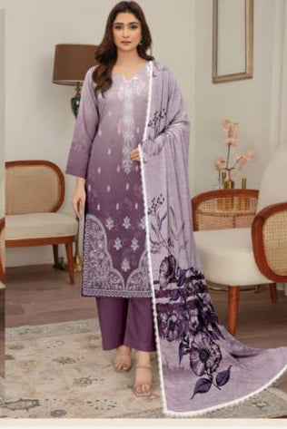 Embroidered Lawn Suit with Chiffon Dupatta