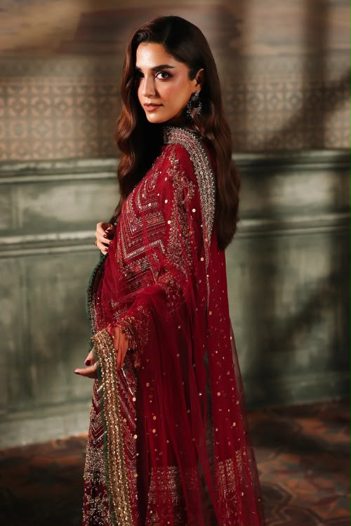 Luxury Chiffon Suit with Adda Work & Net Dupatta