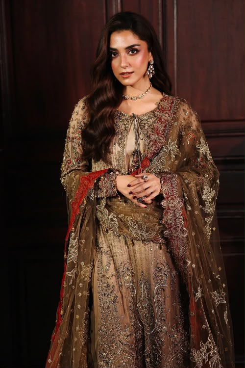 Chiffon Suit with Adda Work, Raw Silk Trouser & Net Dupatta