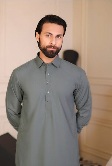 Men’s Grey Pakistani Shalwar Kameez | Traditional Pakistani wear