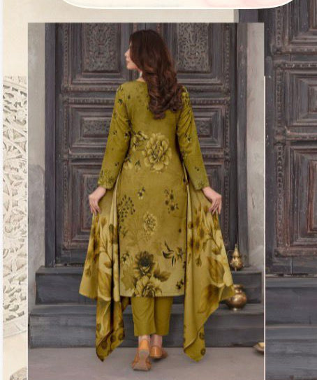 Embroidered Lawn Suit with Chiffon Dupatta