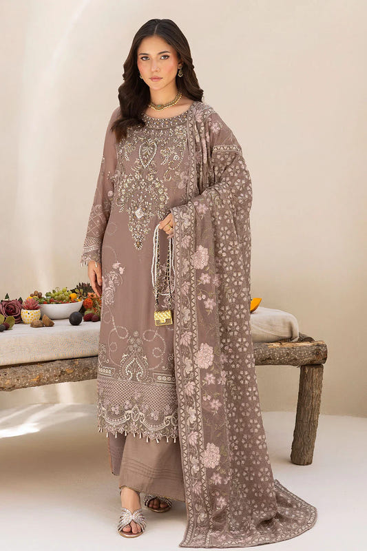 Embroidered Chiffon Suit with Sequins & Hand Embellished Organza ( EC112 ) - Pakistani Designer Outfit by Eastern Clozet