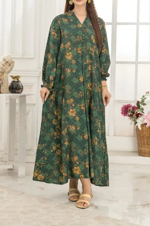 Rafia Printed Flared Maxi Dress – Luxury Casual Wear