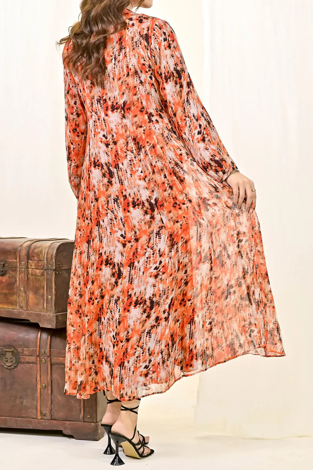 Rafia Luxury Printed Chiffon Shirt – Exclusive Summer Collection | Shirt Only
