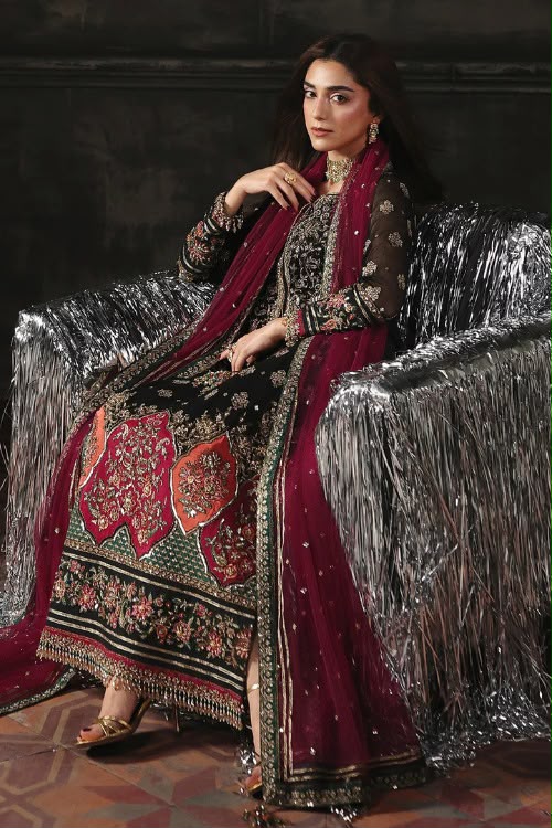 Luxury Chiffon Suit with Adda Work & Net Dupatta
