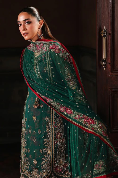Luxury Chiffon Suit with Adda Work & Net Dupatta