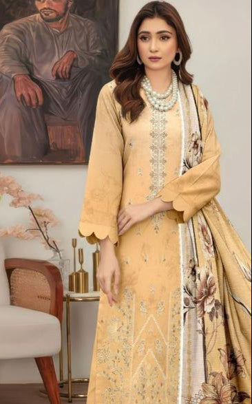 Embroidered Lawn Suit with Chiffon Dupatta