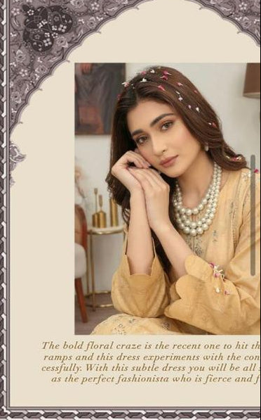 Embroidered Lawn Suit with Chiffon Dupatta