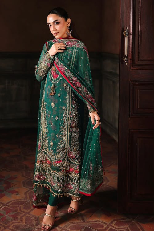 Luxury Chiffon Suit with Adda Work & Net Dupatta