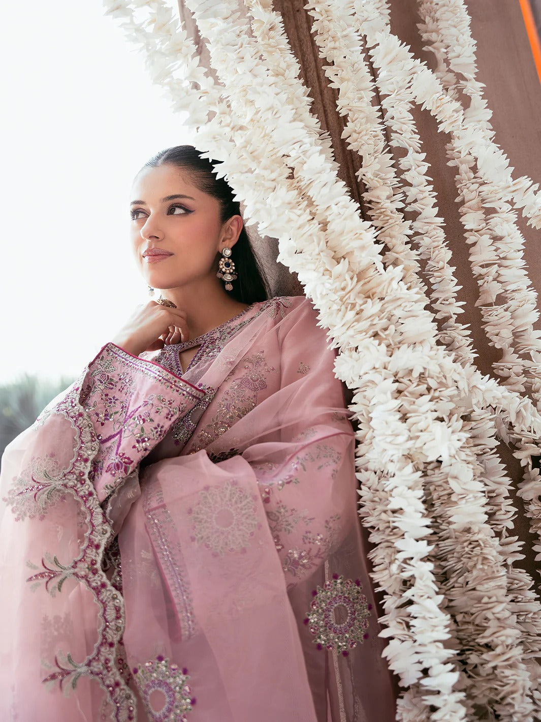Allys Sheesha Silk Hand work and Embroidered