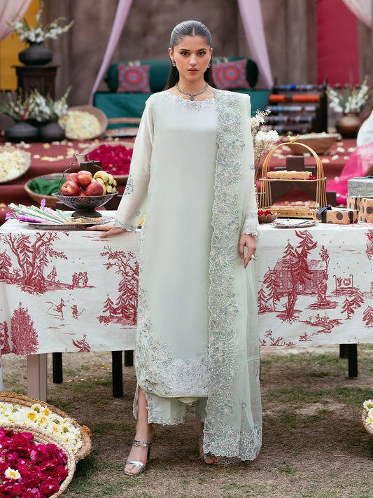 Allys Sheesha Silk Hand work and Embroidered (Style 1) - Pakistani Designer Outfit by Eastern Clozet