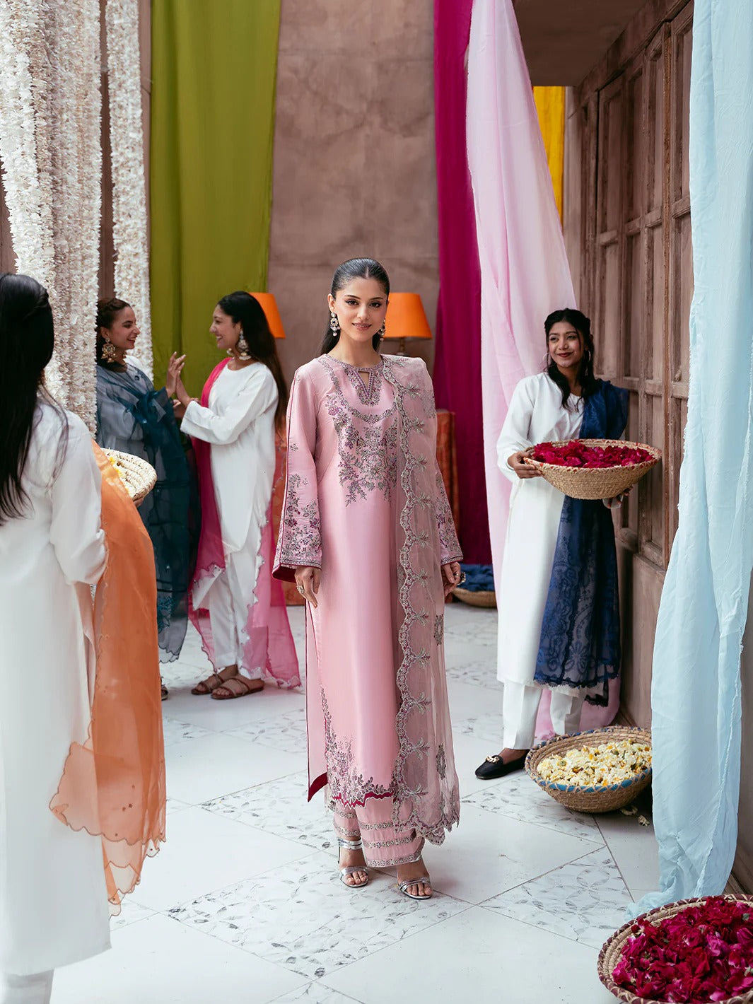 Allys Sheesha Silk Hand work and Embroidered