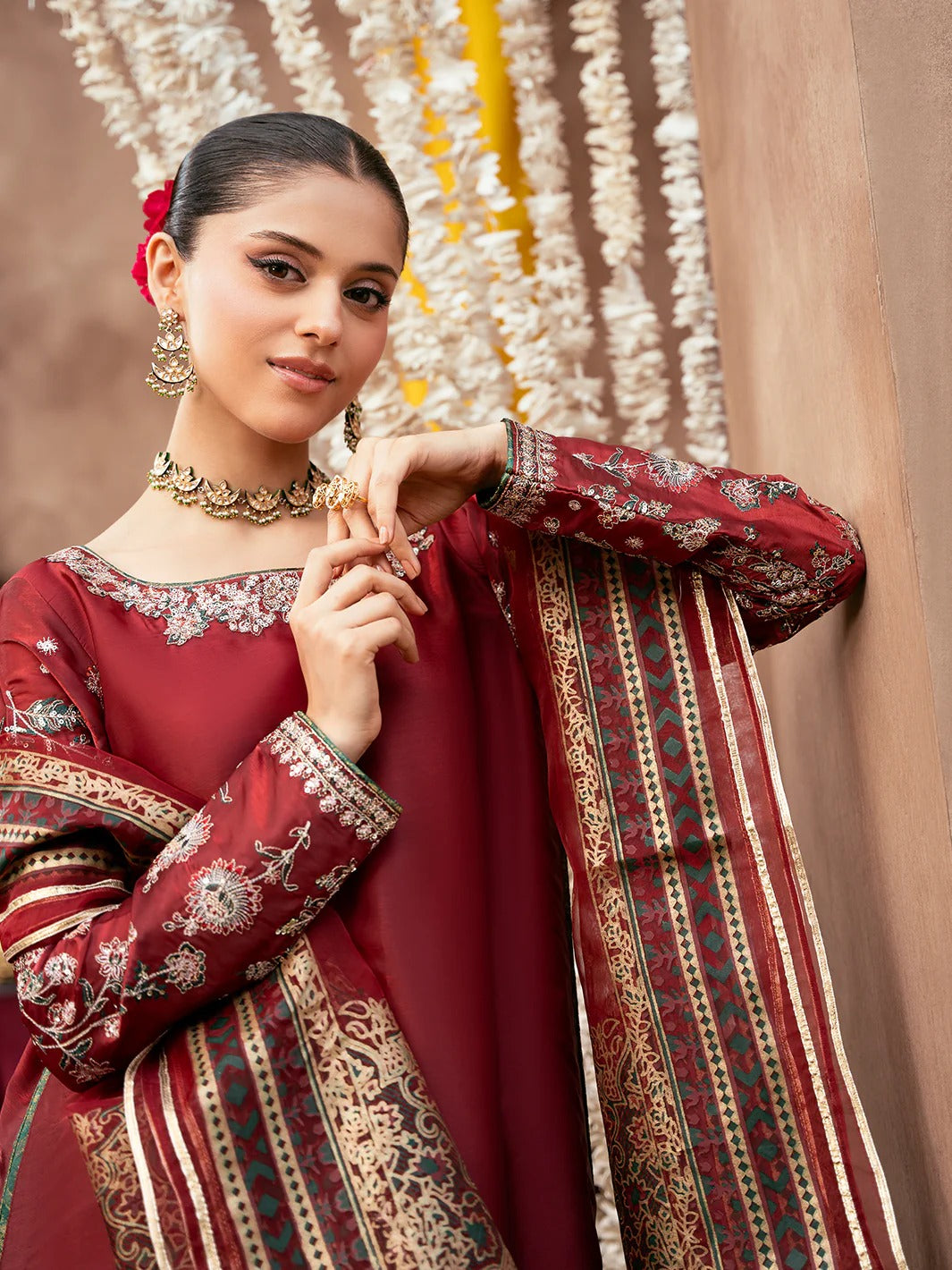 Allys Sheesha Silk Hand work and Embroidered