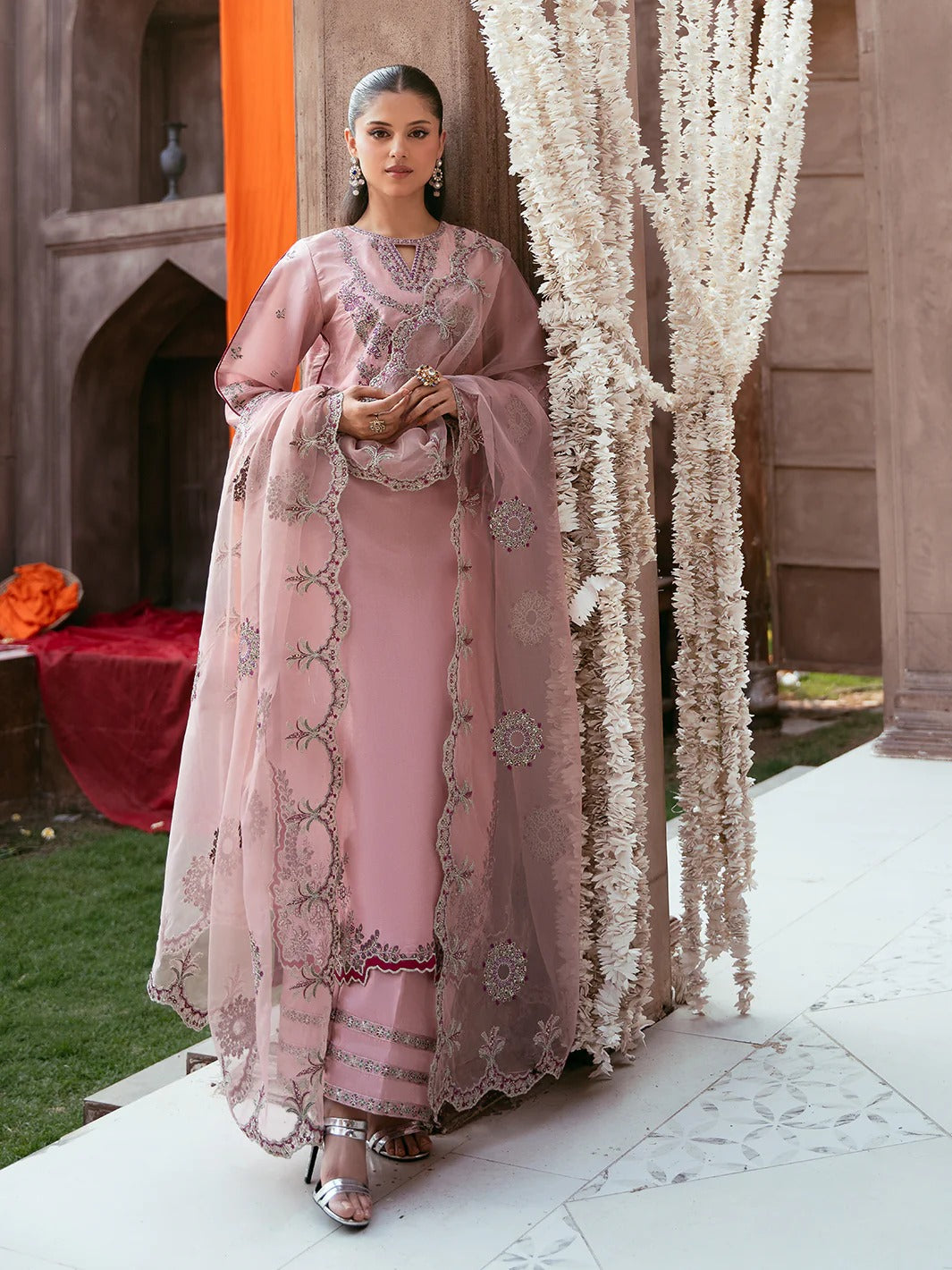 Allys Sheesha Silk Hand work and Embroidered