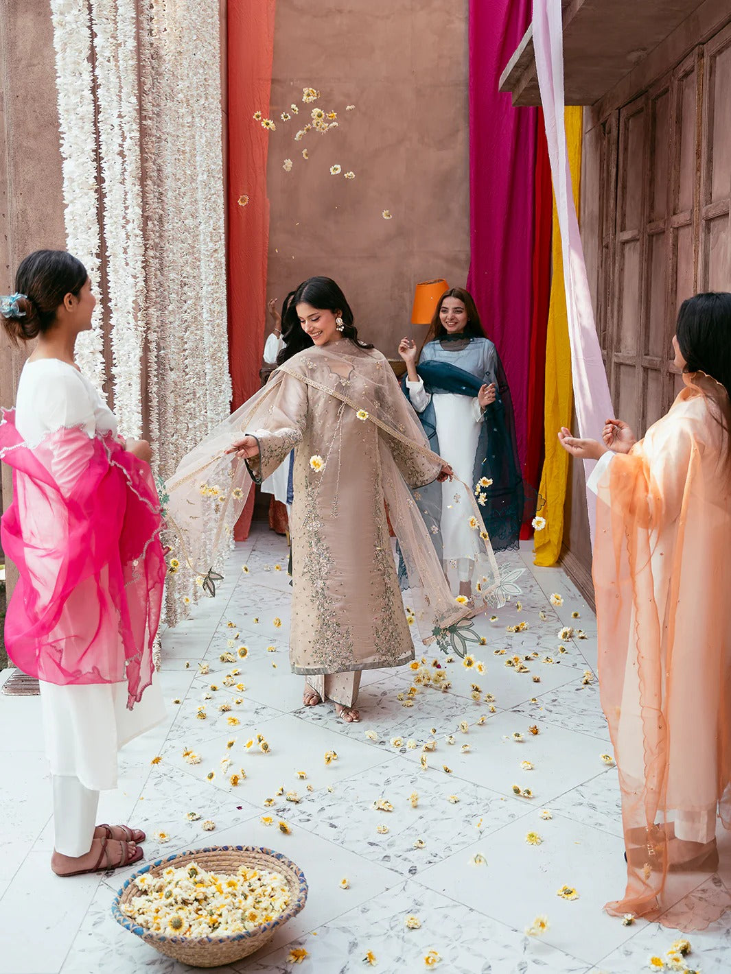 Allys Sheesha Silk Hand work and Embroidered