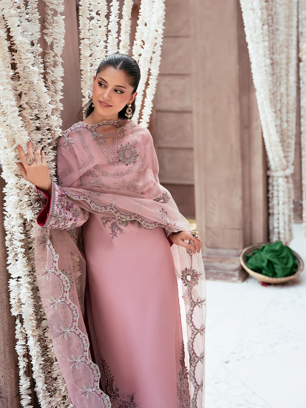 Allys Sheesha Silk Hand work and Embroidered
