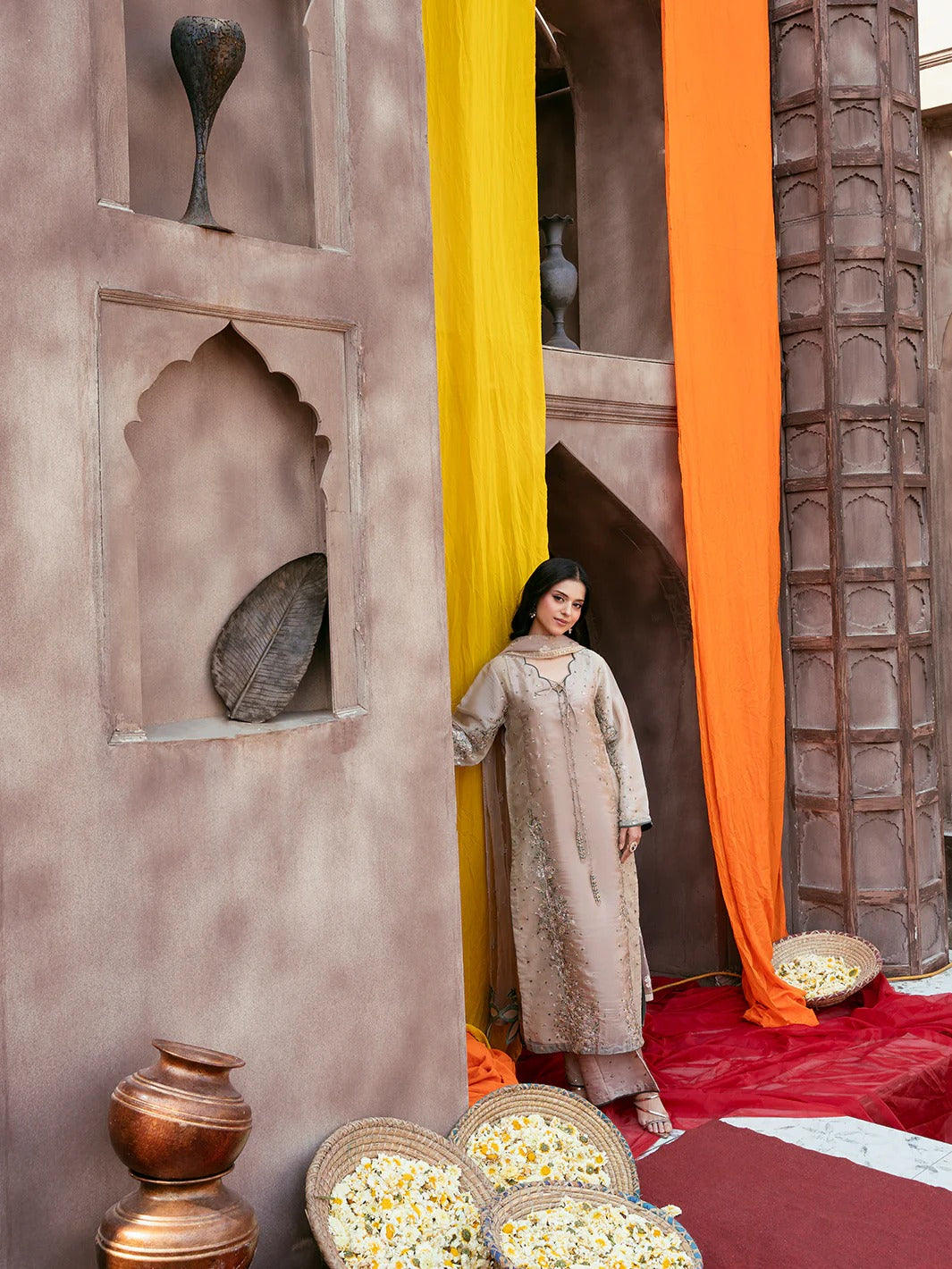 Allys Sheesha Silk Hand work and Embroidered
