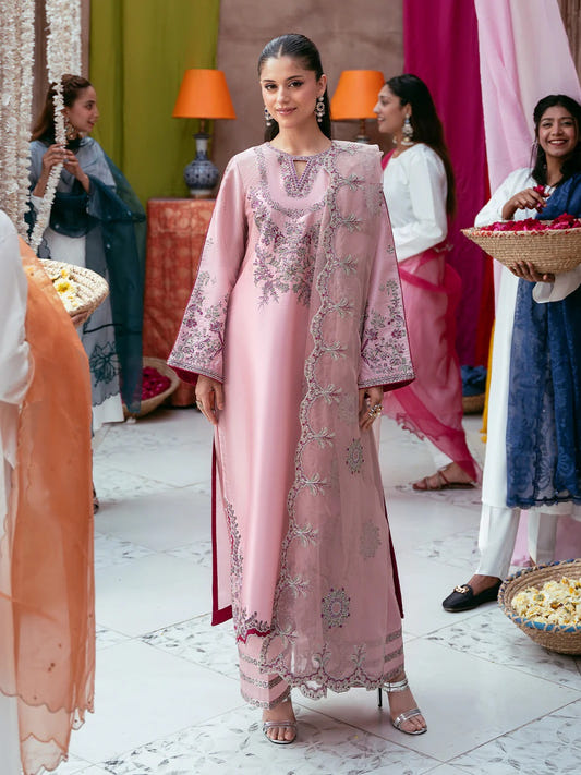 Allys Sheesha Silk Hand work and Embroidered (Style 5) - Pakistani Designer Outfit by Eastern Clozet