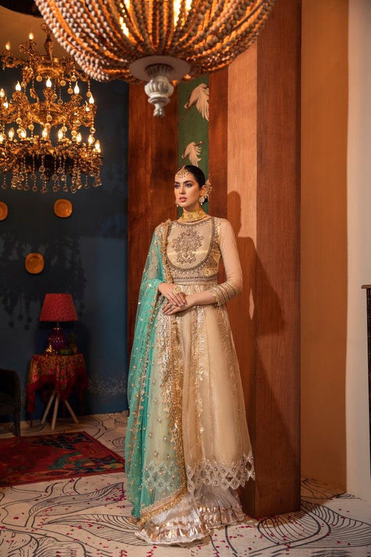 Luxury Pret with Dabka Hand Work on Crinkle Chiffon (Style 2) - Pakistani Designer Outfit by Eastern Clozet