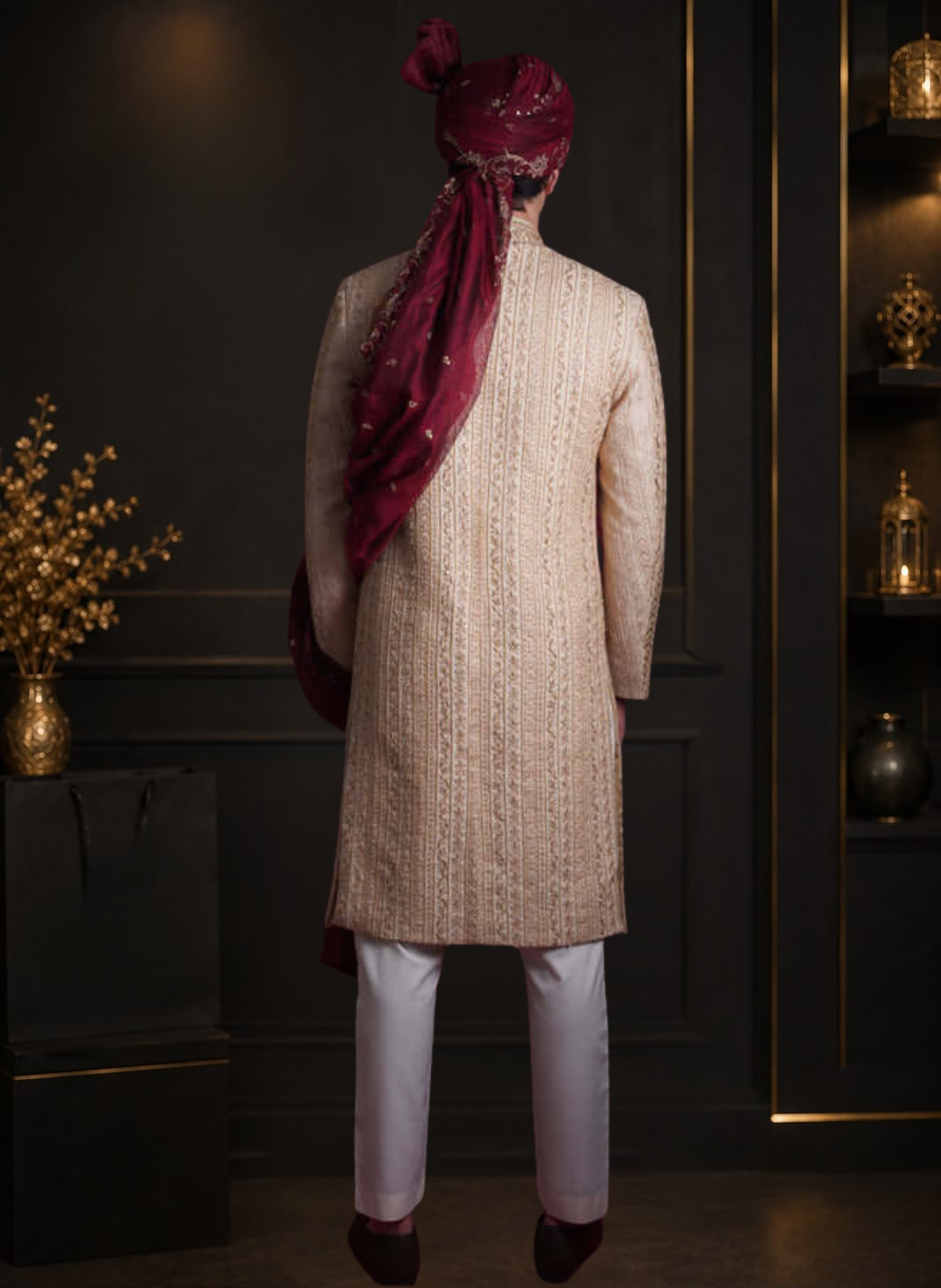 Gold Rush Hand Embellished Wedding Sherwani