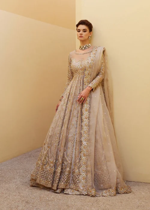 Barat Lehenga Wedding Formals with heavy bridal embroidery and traditional Pakistani craftsmanship
