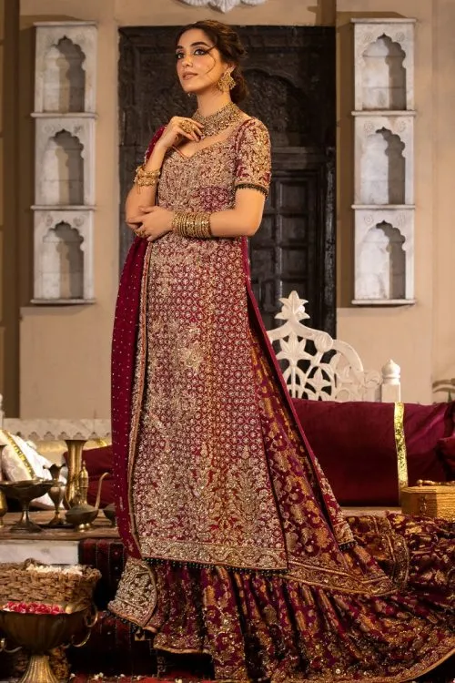 Pakistani Long Tail Lehnga Bridal-Wedding Wear